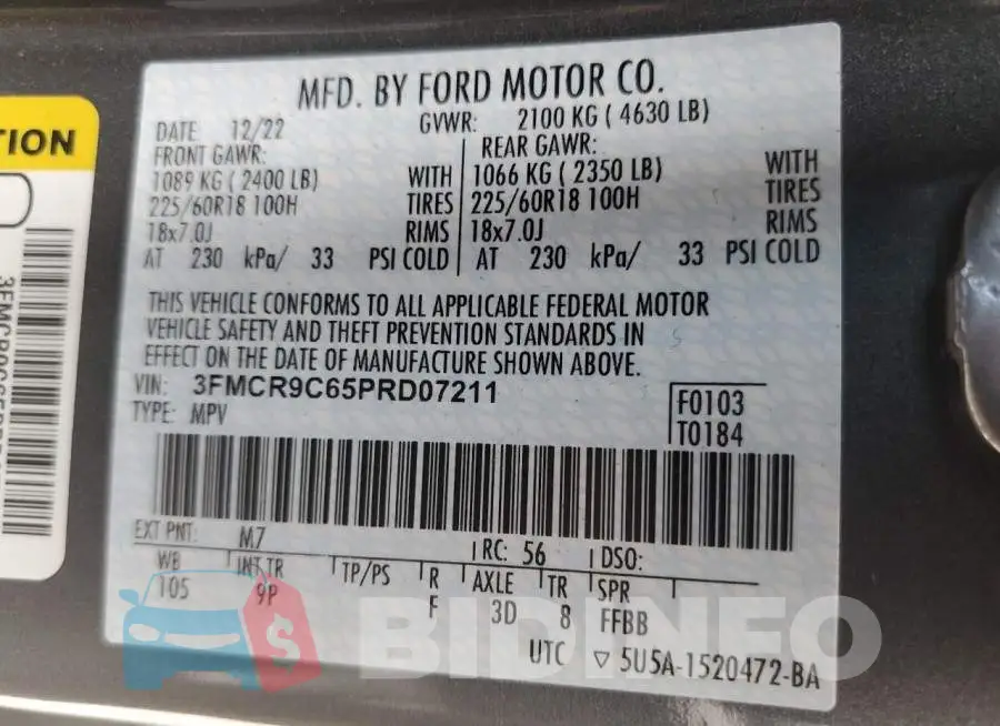 3FMCR9C65PRD07211 Photo# 13