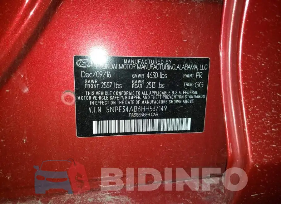 5NPE34AB6HH537149 Photo# 12