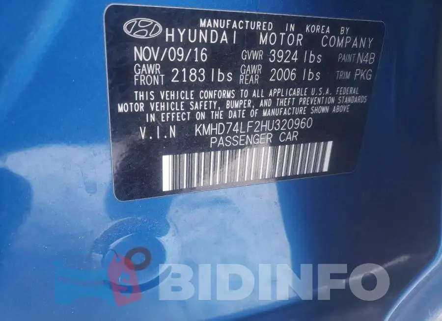 KMHD74LF2HU320960 Photo# 12