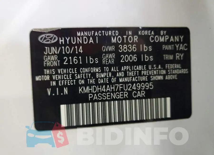 KMHDH4AH7FU249995 Photo# 12