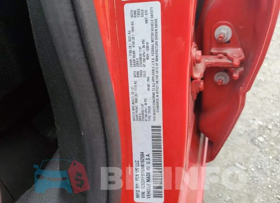 1C6SRFBT6NN162984 Photo# 12