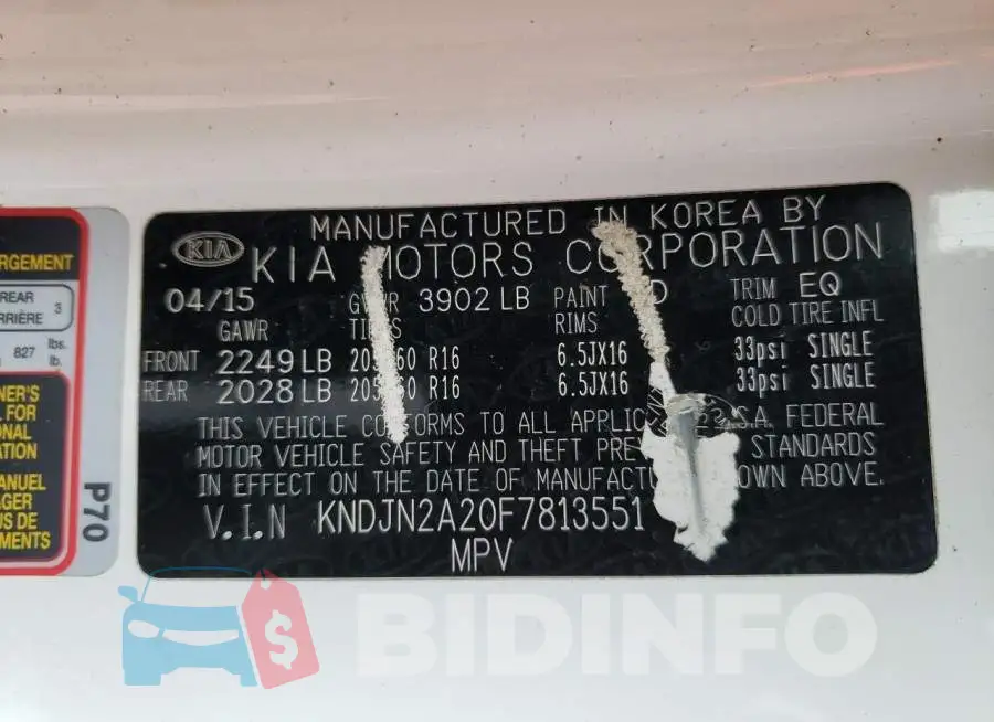 KNDJN2A20F7813551 Photo# 12