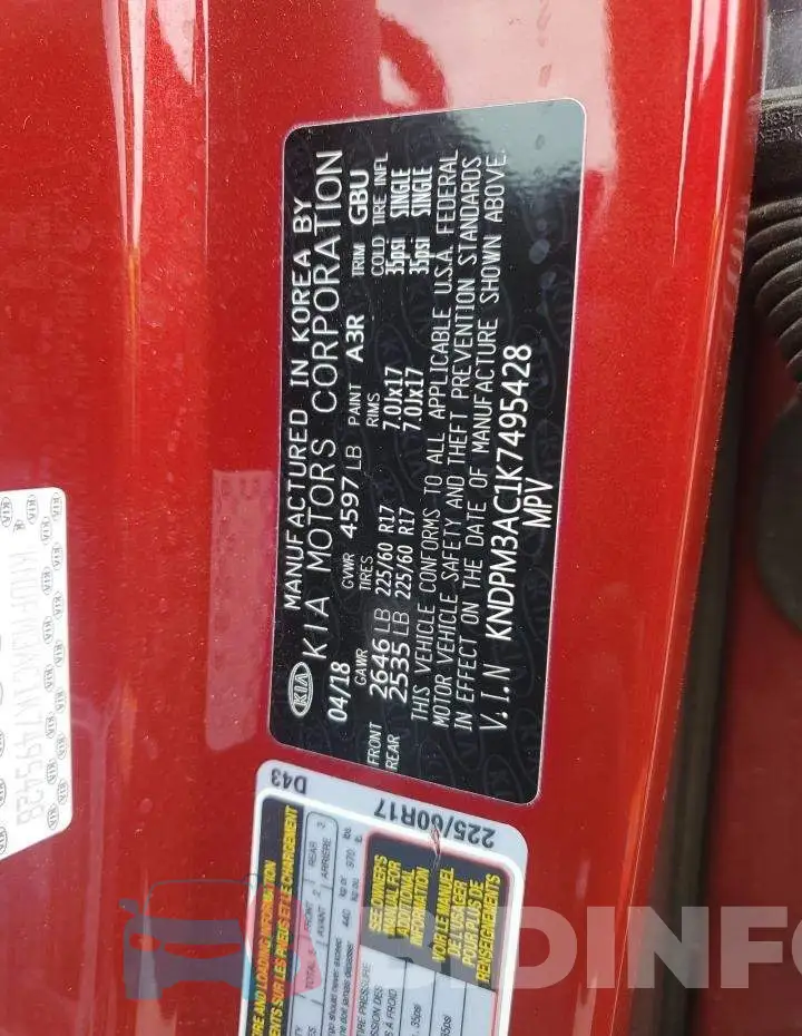 KNDPM3AC1K7495428 Photo# 14