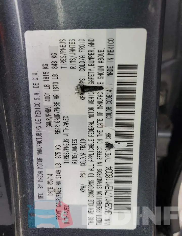 3MZBM1V71EM118004 Photo# 12