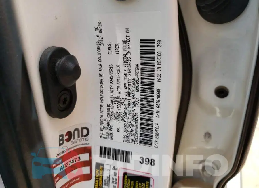 3TMCZ5AN4NM507479 Photo# 12