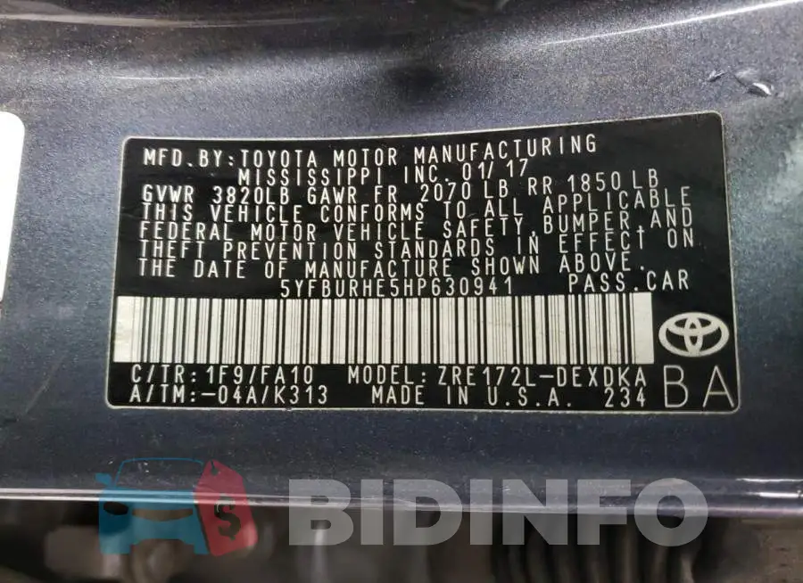 5YFBURHE5HP630941 Photo# 12