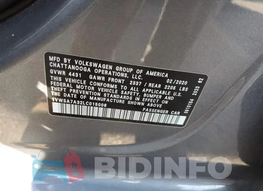 1VWSA7A32LC015008 Photo# 12