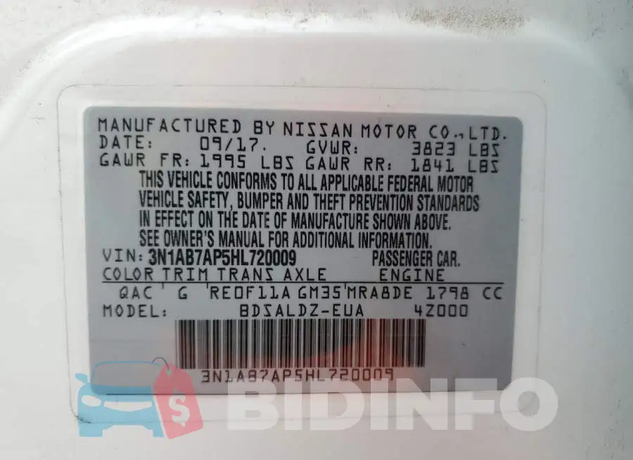 3N1AB7AP5HL720009 Photo# 12