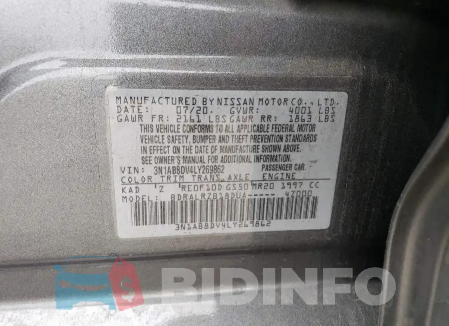 3N1AB8DV4LY269862 Photo# 12