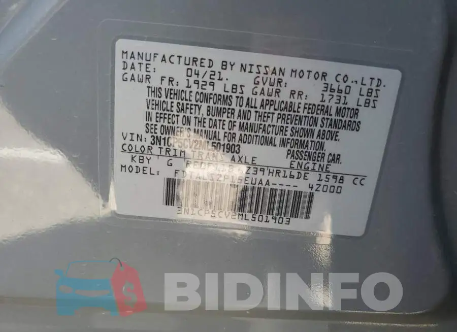 3N1CP5CV2ML501903 Photo# 12