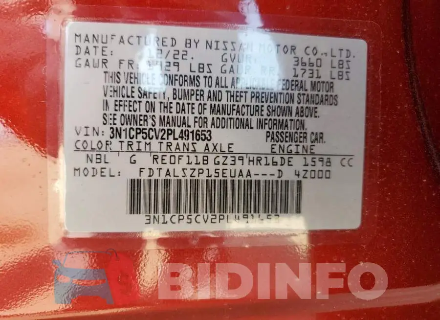 3N1CP5CV2PL491653 Photo# 13