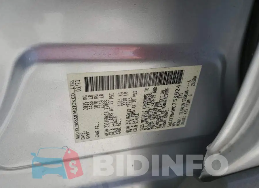 5N1AT3BA5MC755924 Photo# 14