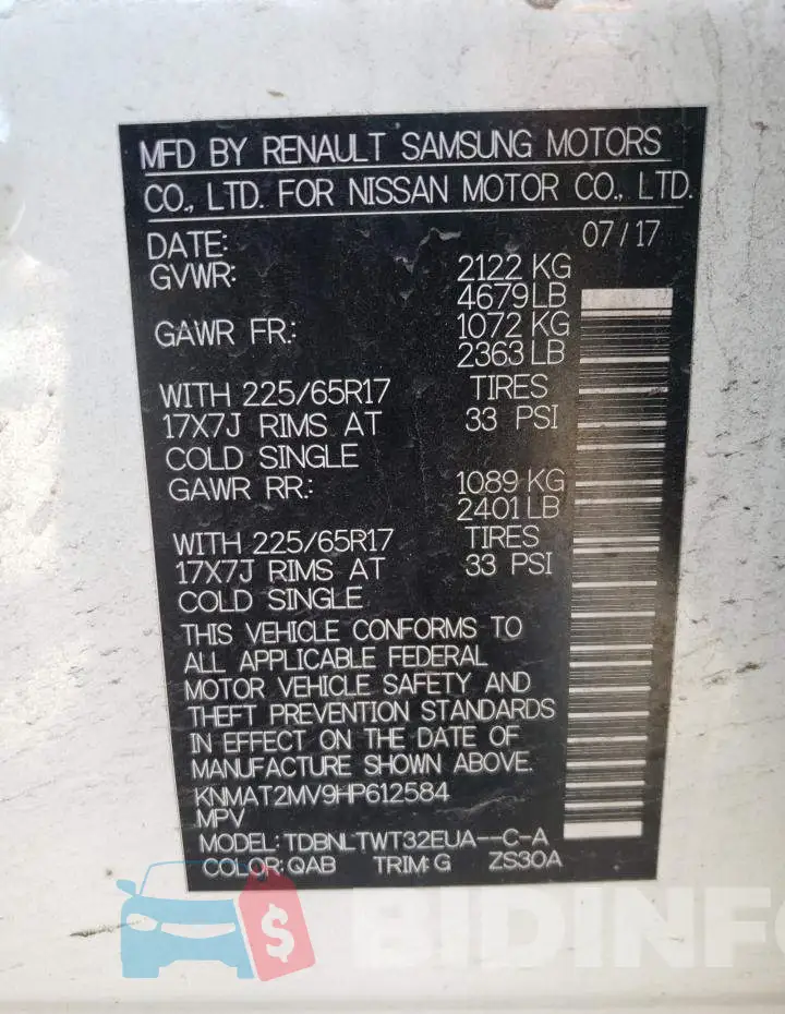 KNMAT2MV9HP612584 Photo# 14