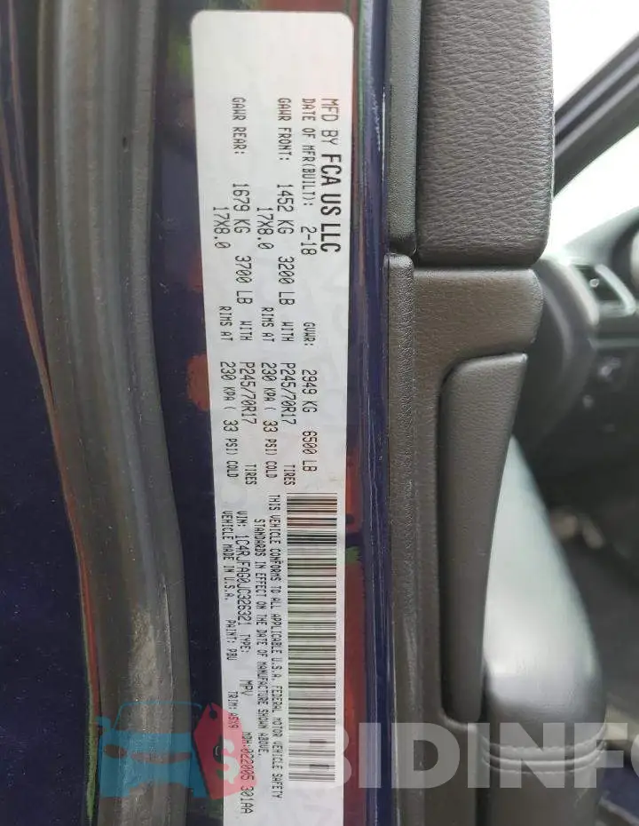 1C4RJFAG0JC326321 Photo# 13