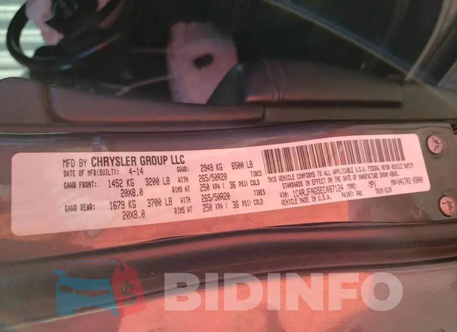 1C4RJFAG5EC487124 Photo# 12