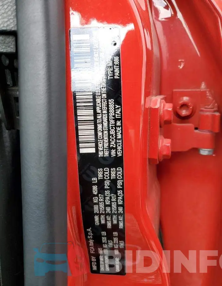 ZACCJBCT9FPB88855 Photo# 13