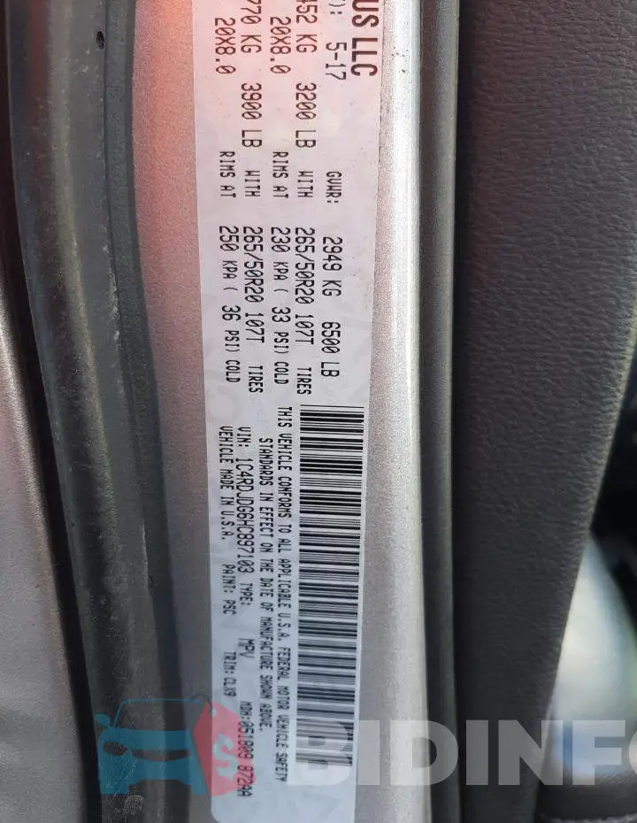 1C4RDJDG6HC897103 Photo# 13