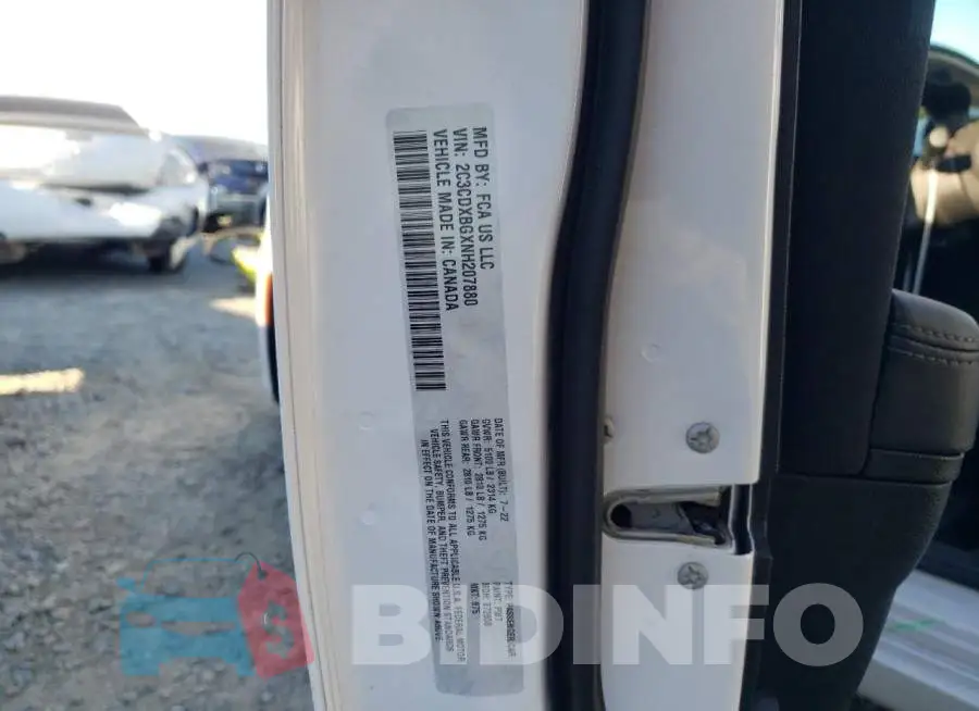 2C3CDXBGXNH207880 Photo# 13