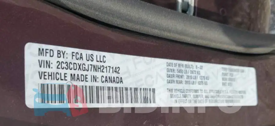 2C3CDXGJ7NH217142 Photo# 12