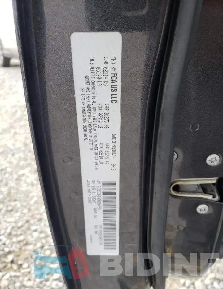 2C3CDXHGXGH354758 Photo# 12