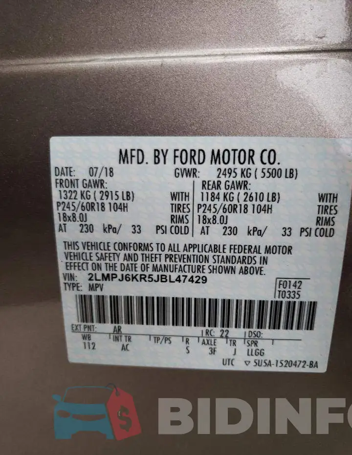 2LMPJ6KR5JBL47429 Photo# 14
