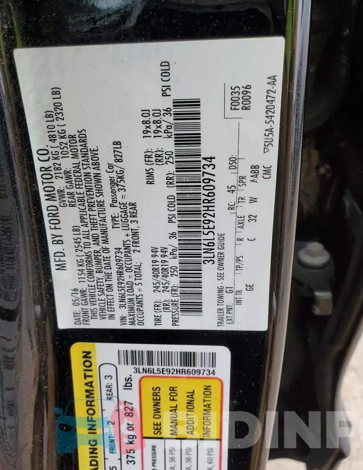 3LN6L5E92HR609734 Photo# 12