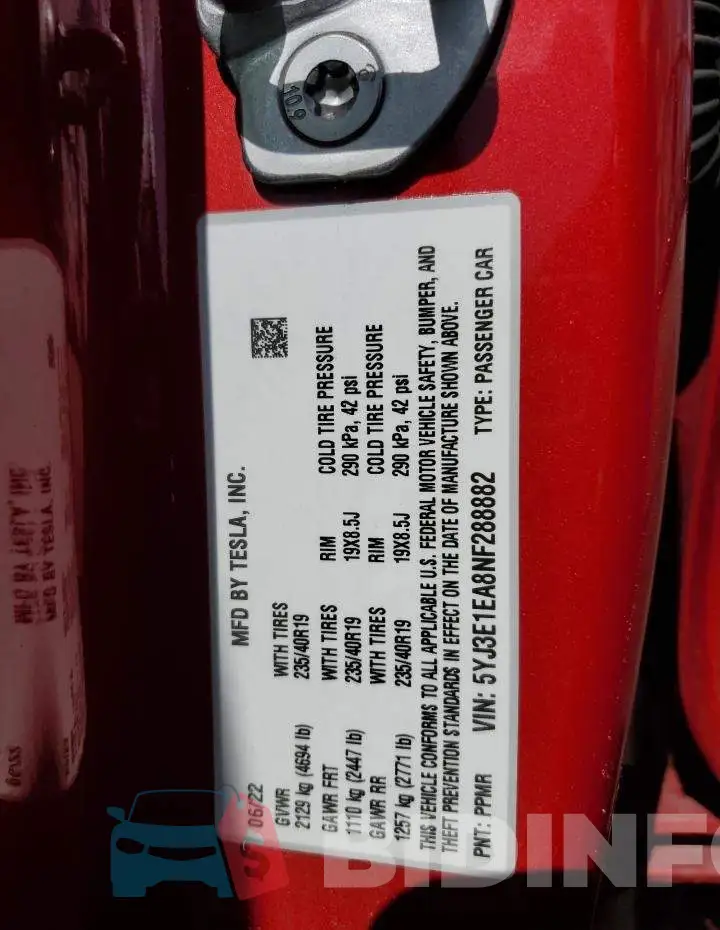 5YJ3E1EA8NF288882 Photo# 12
