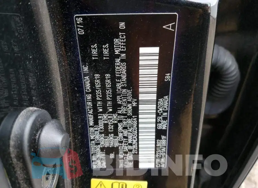 2T2BZMCA5GC046641 Photo# 13