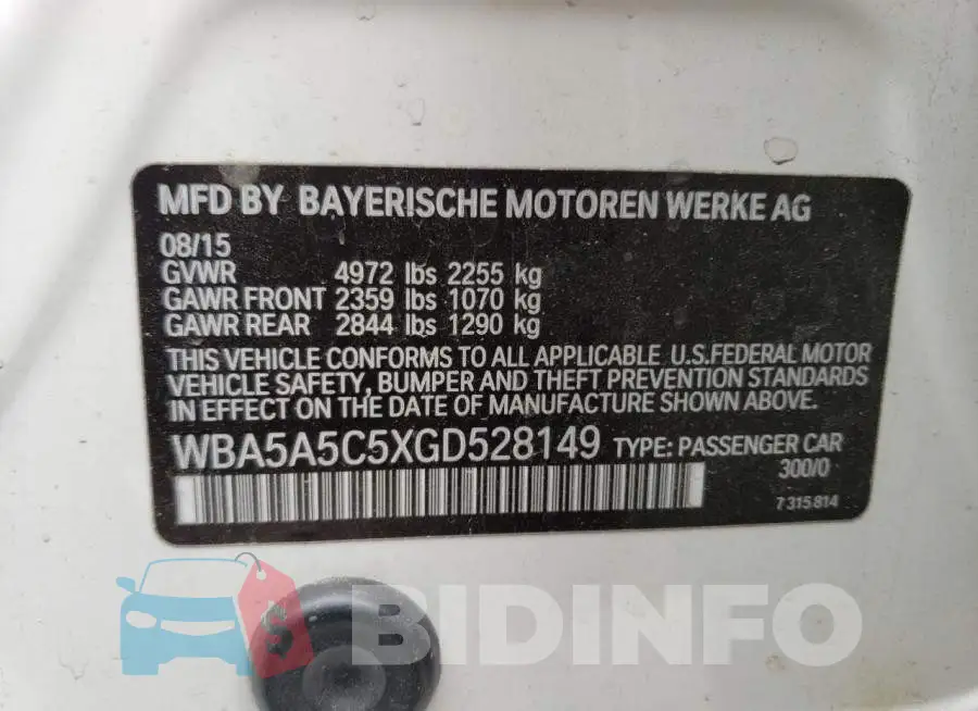 WBA5A5C5XGD528149 Photo# 13
