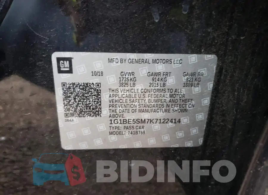1G1BE5SM7K7122414 Photo# 13