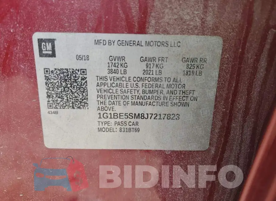 1G1BE5SM8J7217823 Photo# 13
