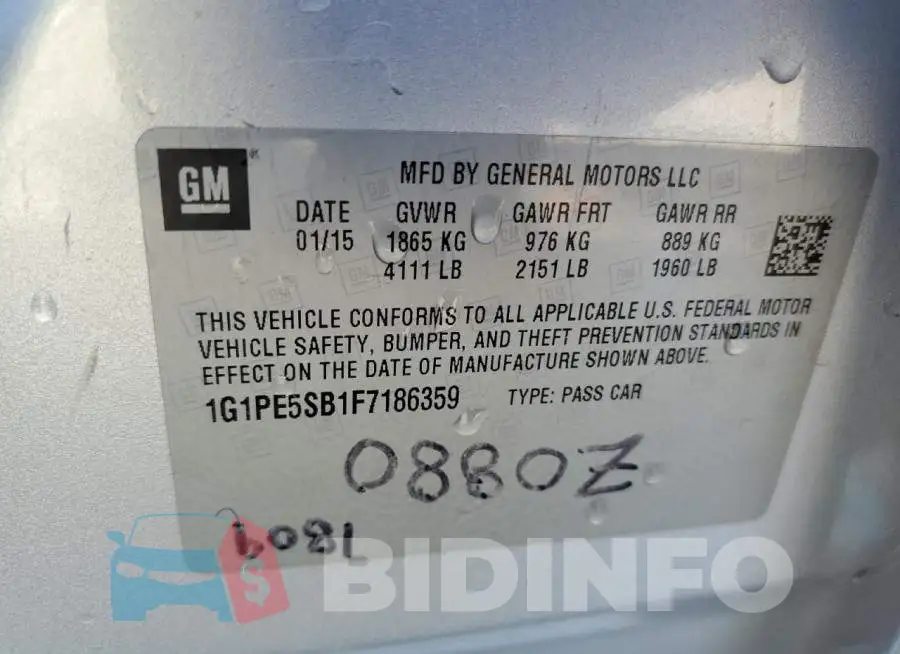 1G1PE5SB1F7186359 Photo# 12
