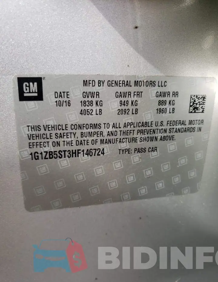 1G1ZB5ST3HF146724 Photo# 13