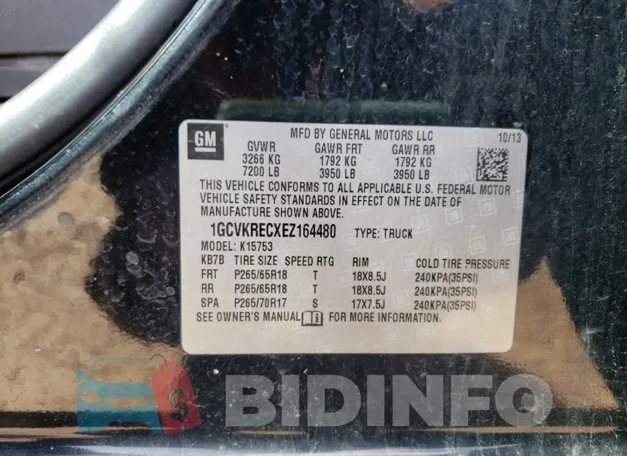 1GCVKRECXEZ164480 Photo# 12