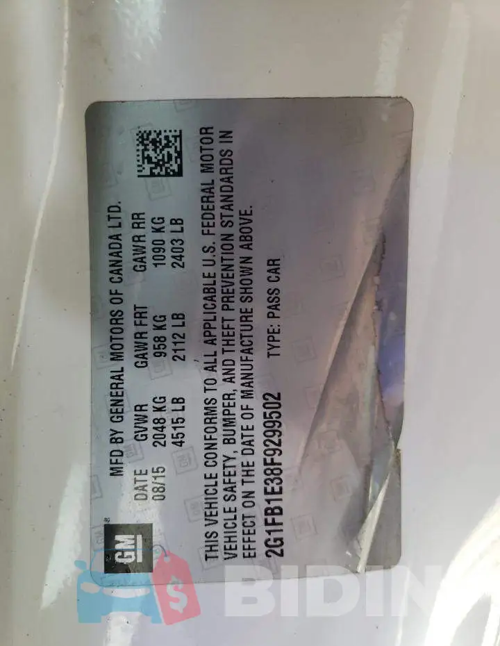 2G1FB1E38F9299502 Photo# 13