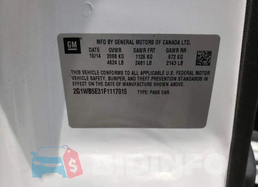 2G1WB5E31F1117015 Photo# 13