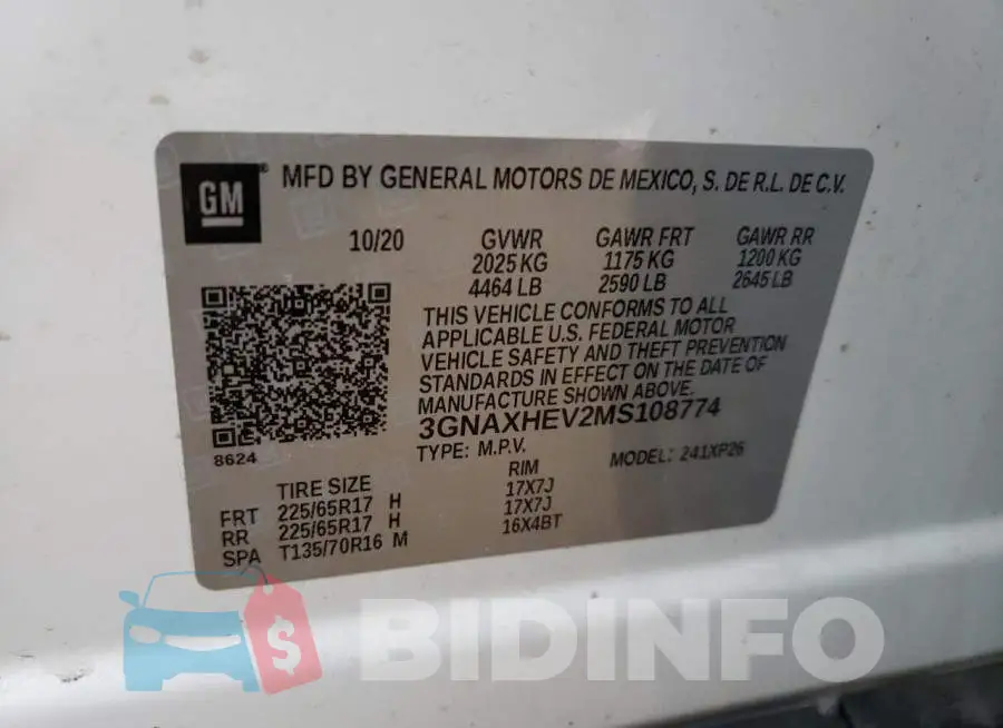 3GNAXHEV2MS108774 Photo# 13