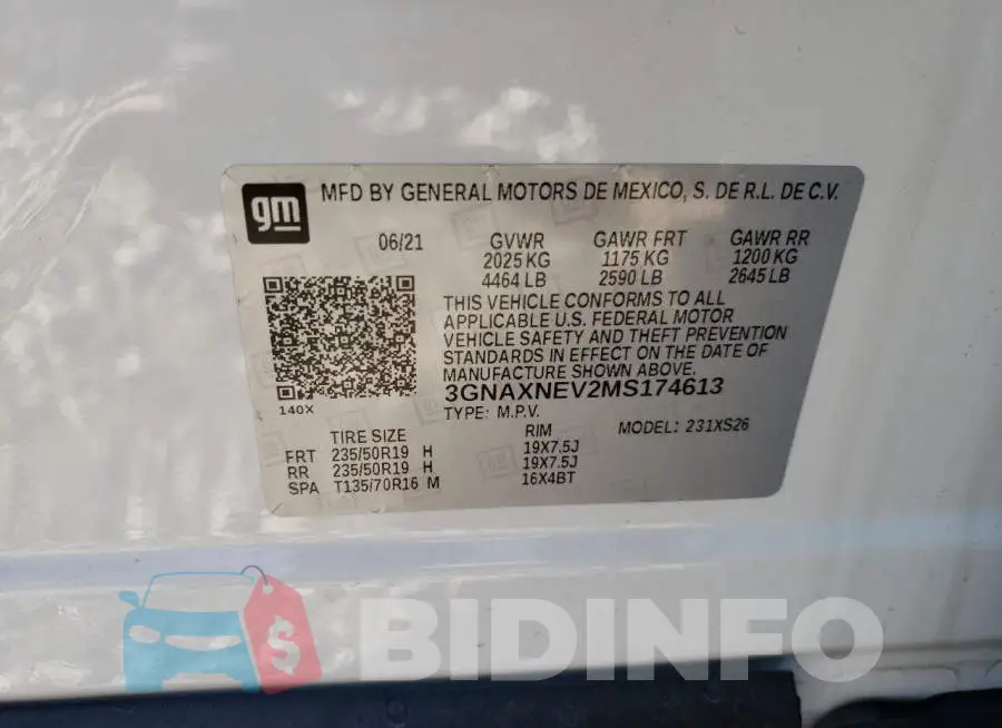 3GNAXNEV2MS174613 Photo# 13