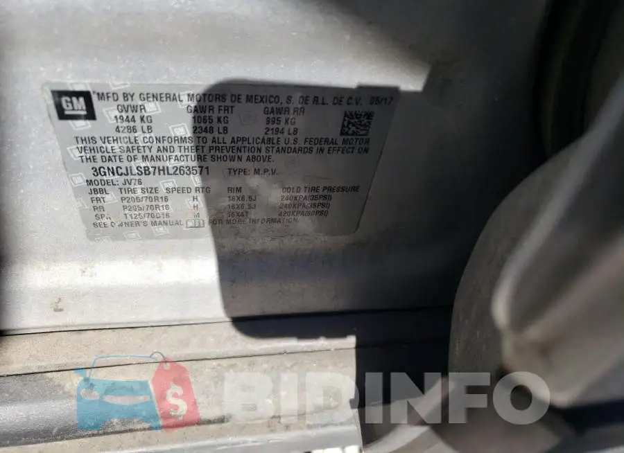 3GNCJLSB7HL263571 Photo# 12