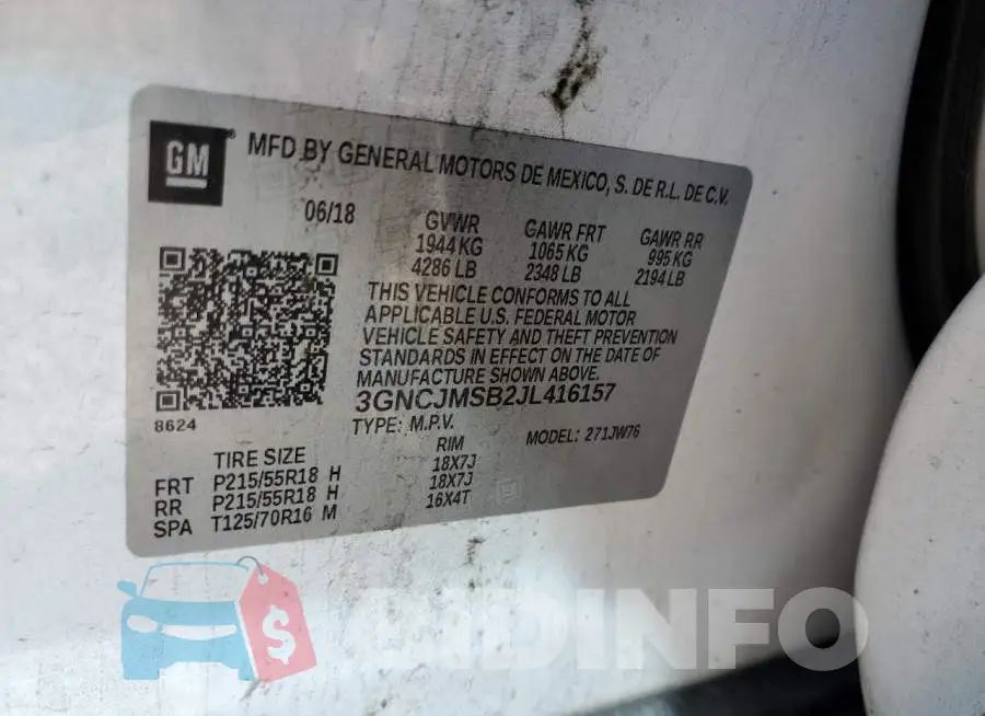 3GNCJMSB2JL416157 Photo# 12