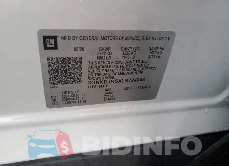 3GNKBJRSXLS724943 Photo# 13