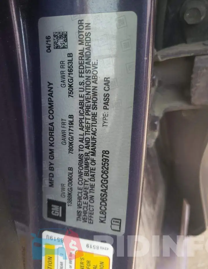 KL8CD6SA2GC625978 Photo# 12