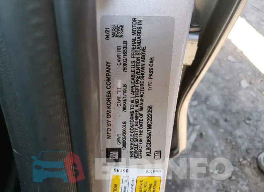 KL8CD6SA7MC222056 Photo# 12