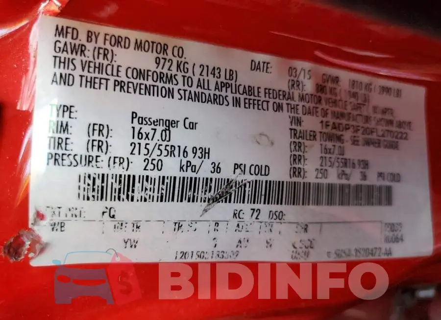 1FADP3F20FL270222 Photo# 12
