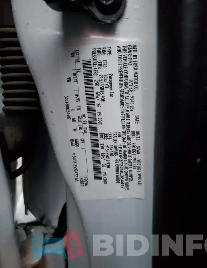 1FADP3F22GL384417 Photo# 12