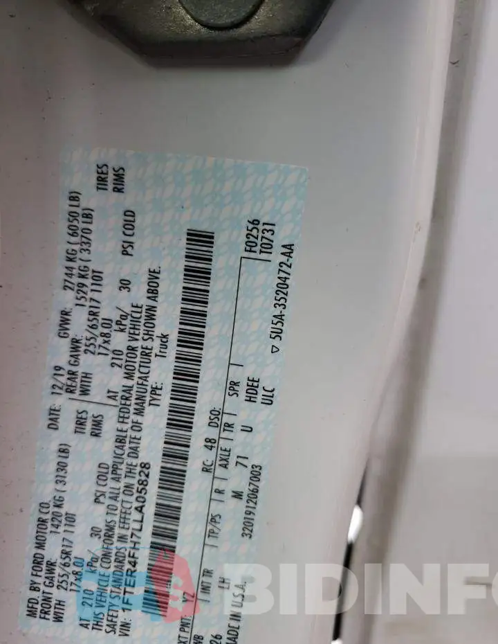 1FTER4FH7LLA05828 Photo# 12