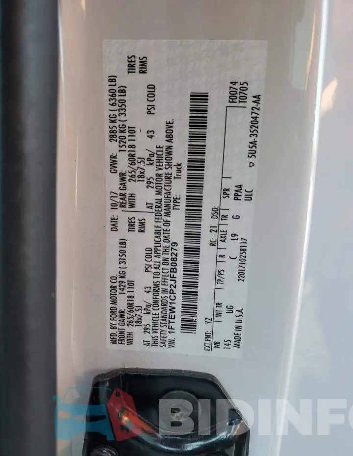 1FTEW1CP2JFB08279 Photo# 12
