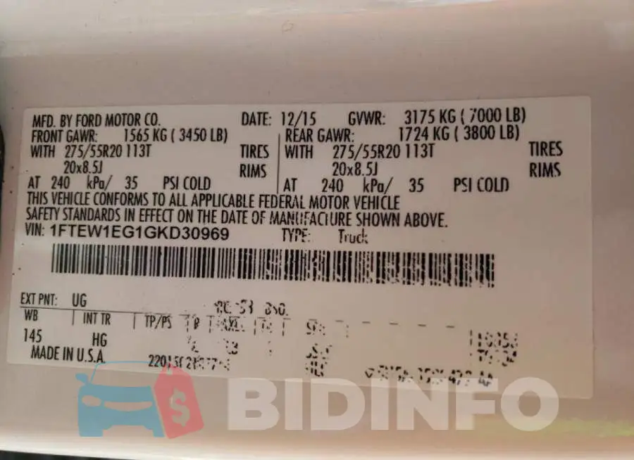 1FTEW1EG1GKD30969 Photo# 12
