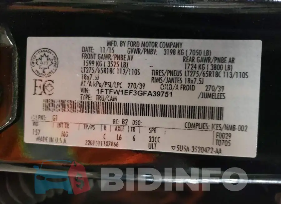 1FTFW1EF3GFA39751 Photo# 12
