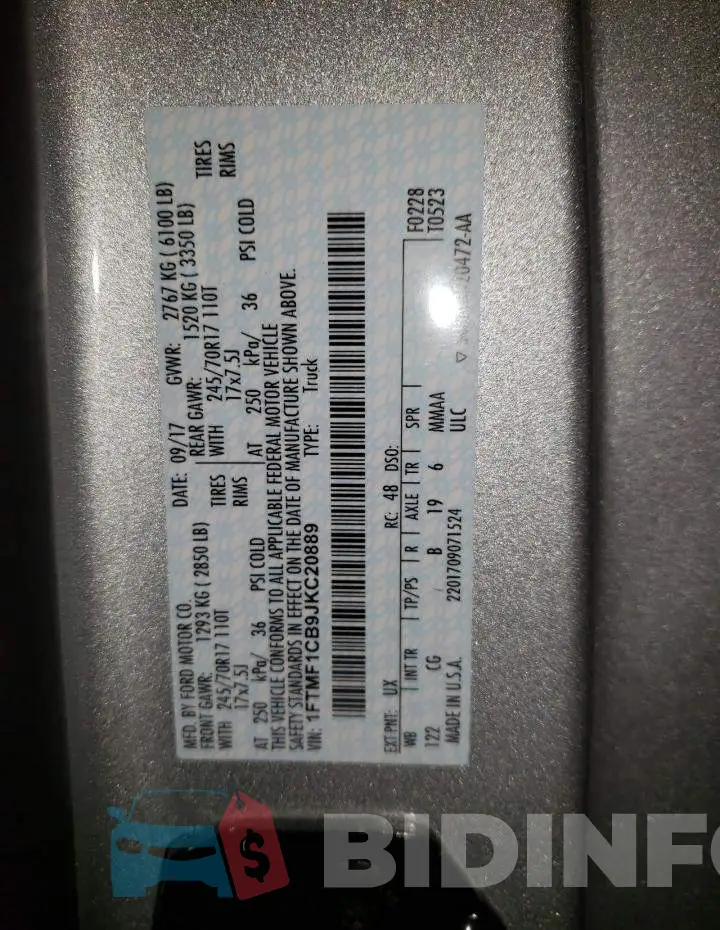 1FTMF1CB9JKC20889 Photo# 12